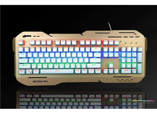 血马104键青轴跑马灯背光机械键盘K830