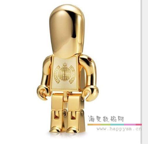 机器人 U盘 金色