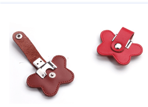 皮质 蝴蝶状 U盘