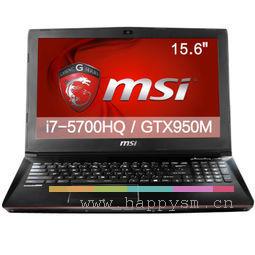 微星 GP62 2QE-215XCN 15.6英寸 游戏笔记本电脑