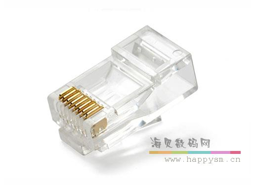 水晶头 超六类 屏蔽镀金