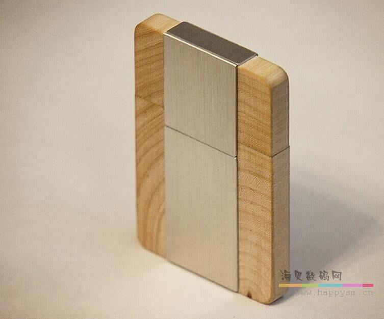 木质 金属混合U盘