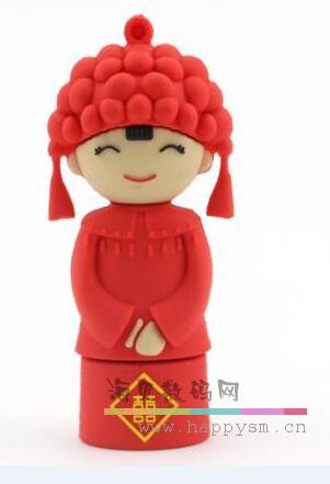 红色喜庆新娘U盘 结婚/新郎与新娘