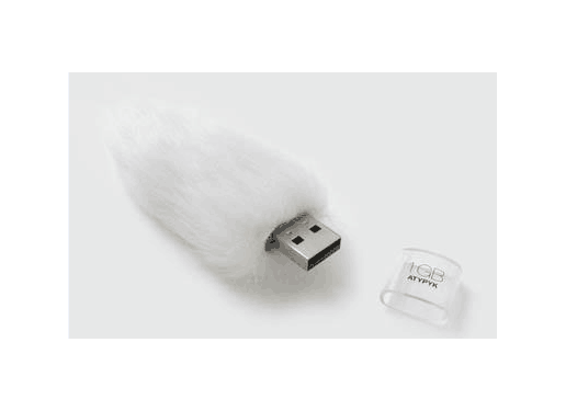 白色绒毛U盘