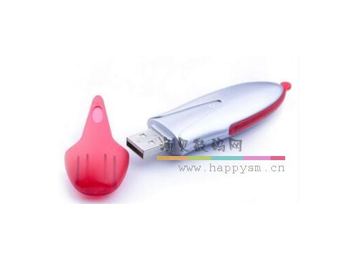 红色 拔帽U盘