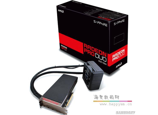 蓝宝石 Radeon Rro Duo 8G HBM游戏显卡 卡皇 双FIJI水冷