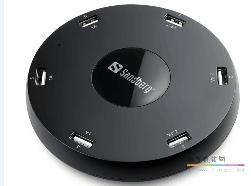 六口 USB HUB （2.4AX3 1AX3）