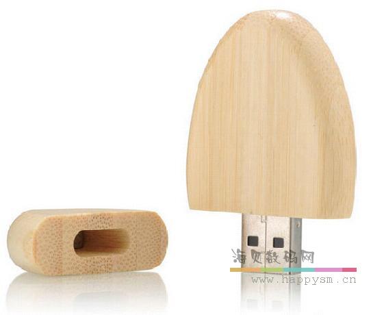 木质 椭圆饼 U盘