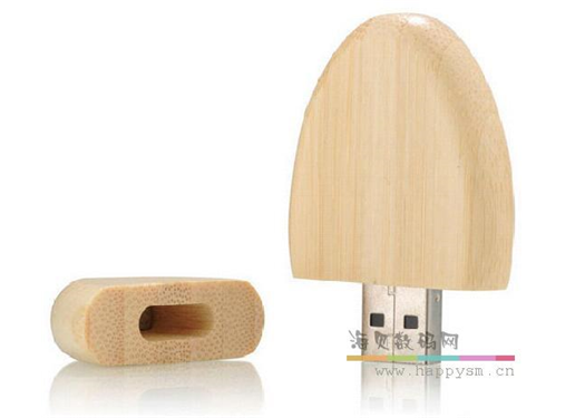 木质 椭圆饼 U盘