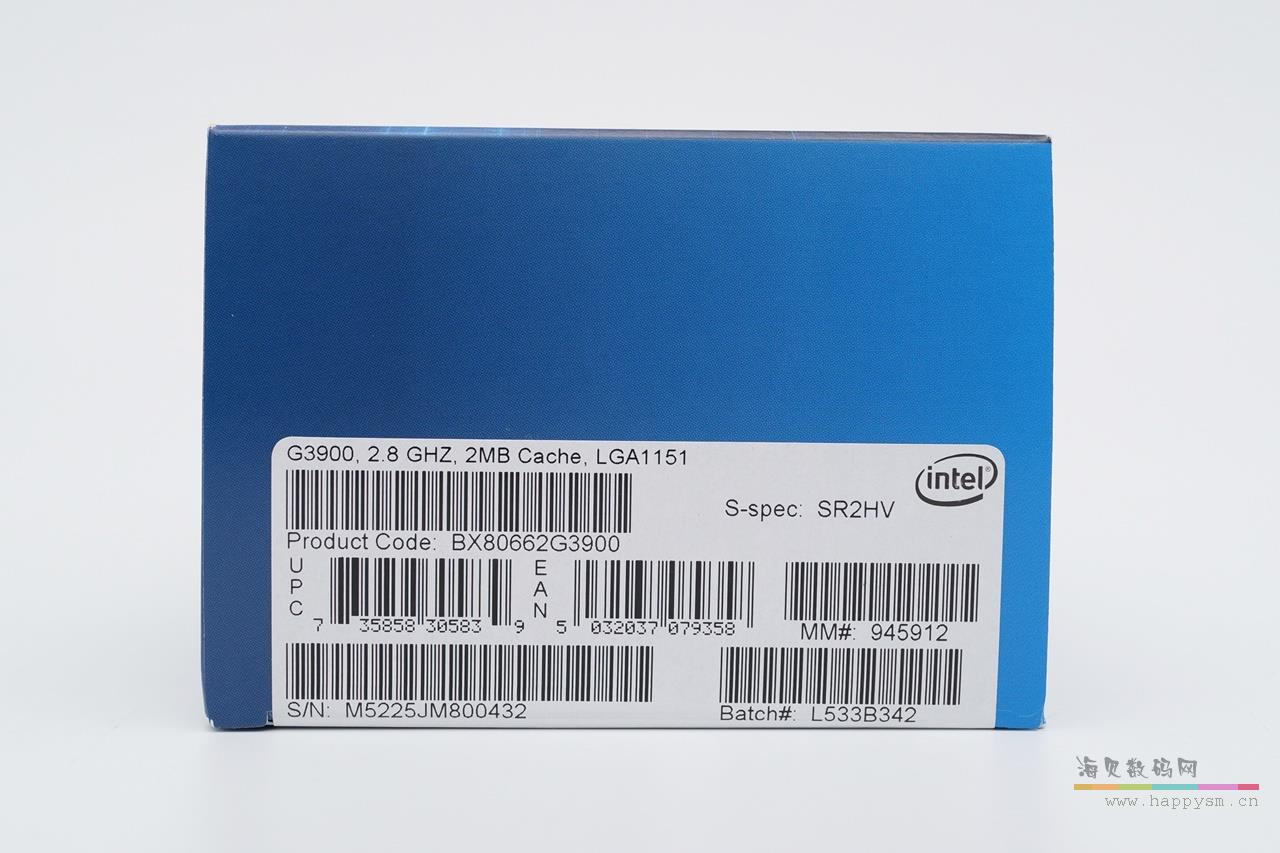 Intel G3900 CPU 2.8G LGA1151