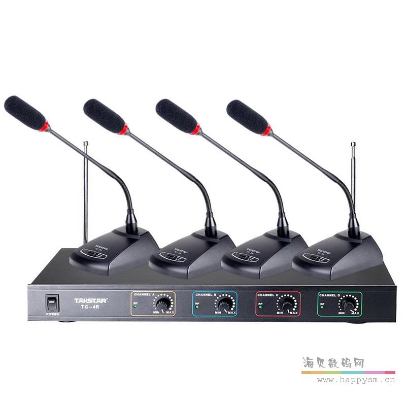 得胜 TC-4R VHF 一拖四无线麦克风