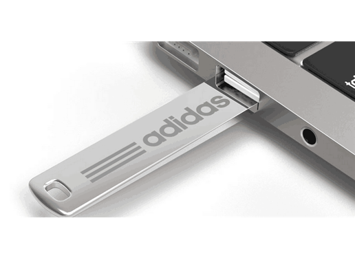 超薄 金属不锈钢 adidas U盘