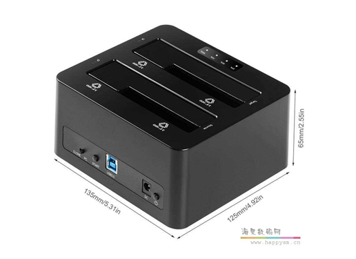 奥睿科 6629US3-C 双盘位 硬盘插座