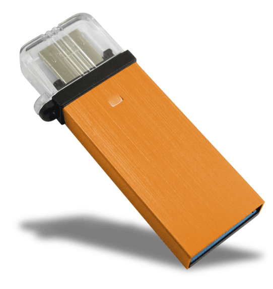 金属 橘黄色 拉丝 U盘