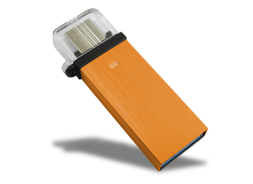 金属 橘黄色 拉丝 U盘