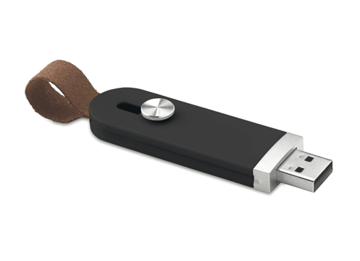 黑色 皮链  商务 U盘