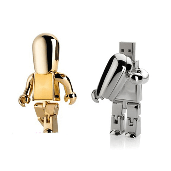 机器人 U盘 金色