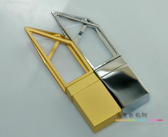 金色 银色 几何图形 U盘