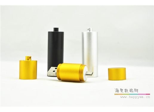 金属 金色  圆棒 两用手机 电脑 U盘