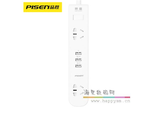 品胜 无USB 3孔插线板 PSCXB-02A