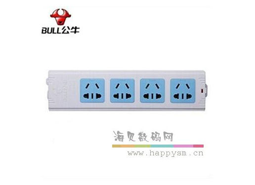公牛 GN-414 新国标孔接线板拖线板 电源排插板 无线 插排