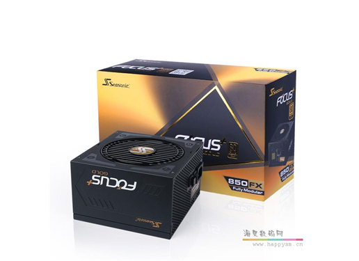海韵 FOCUS+ 850FX 额定850W 电源台式机电脑金牌全模组静音电源