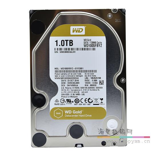 西部数据 金盘 企业级 机械硬盘