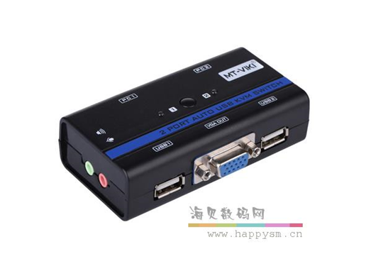 迈拓维矩 MT-261KL 自动 KVM切换器 共享音频设备 2口自动 2进1出 配线