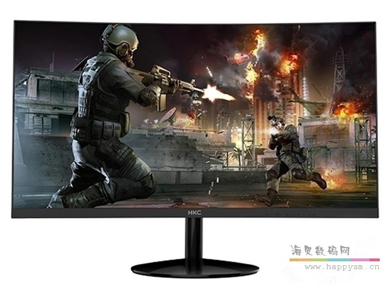 HKC C270 黑白 27英寸 三星 VA 曲面 显示器 VGA/HDMI 1800R