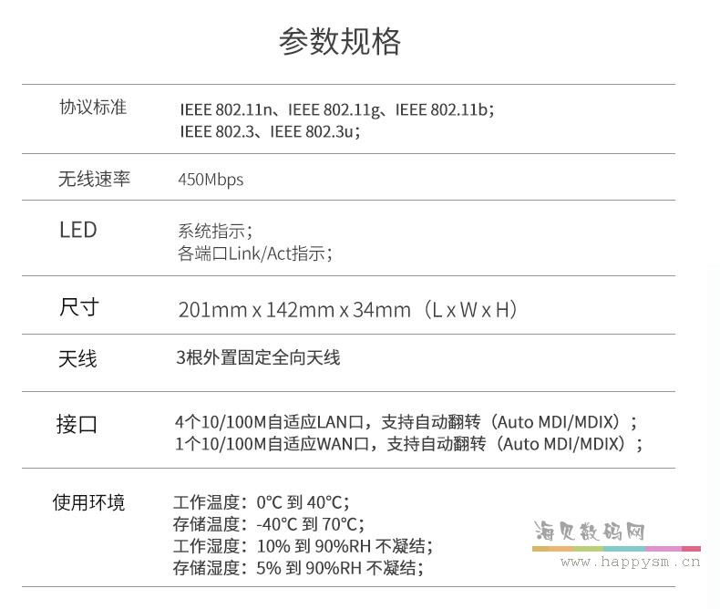 TP-LINK TL-WR886N （2.4G 450M/三天线）无线路由器（荐）（特）