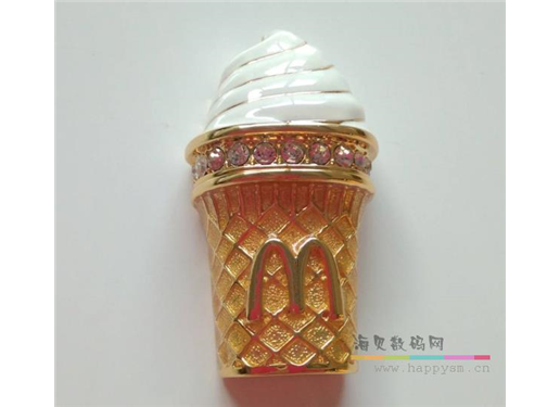 镶钻 圆筒 冰激凌 雪糕 U盘