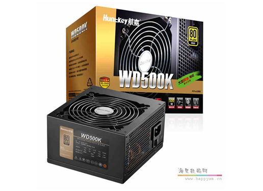 航嘉 WD500K 额定500W 电源静音支持背线电脑机箱电源峰值600W/80PLUS金牌（荐）