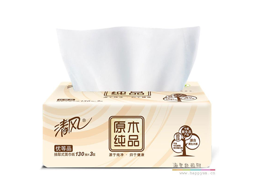 清风 6包新韧系列中规格纸抽 BR464UAO