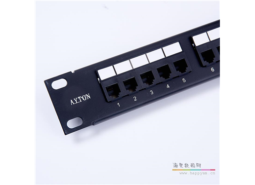 安亿通 25口电话配线架 语音跳线架RJ45口配线架25对4芯可拆模块