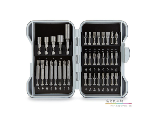 德国（masterproof) 麦思德  CRV电动螺丝批头加长旋具头37件 批头套筒旋具套装