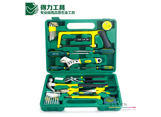 得力 1025G 手动家用工具套装 25件套多功能高档五金维修工具箱家用组套 25件套