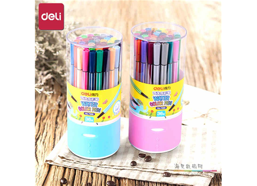 得力 7067  水彩笔套装 学生儿童可水洗彩色笔绘画画笔24色