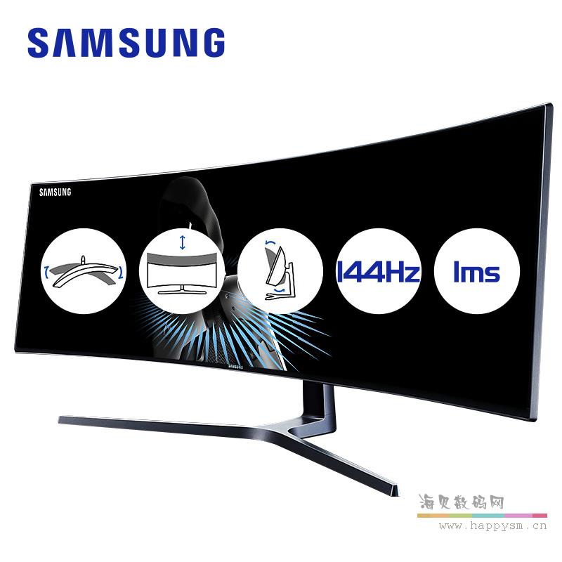 三星 C49HG90DMC三星48.9英寸曲面液晶电脑显示器144hz电竞带鱼屏幕ps4