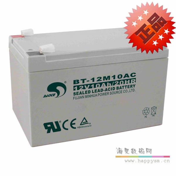 赛特 BT-12M10AC 12V10Ah/20HR 铅酸蓄电池 消防主机电梯电瓶