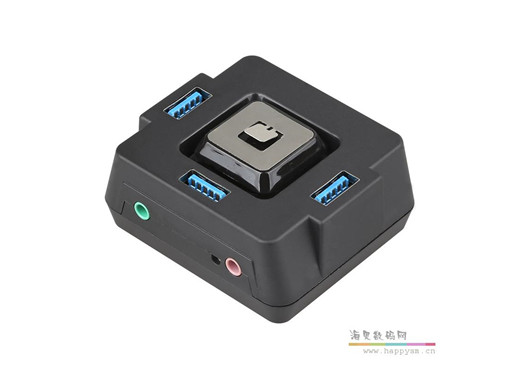 DIEWU USB3.0电脑桌面开关网吧家庭办公台式机箱带声卡HUB分线器