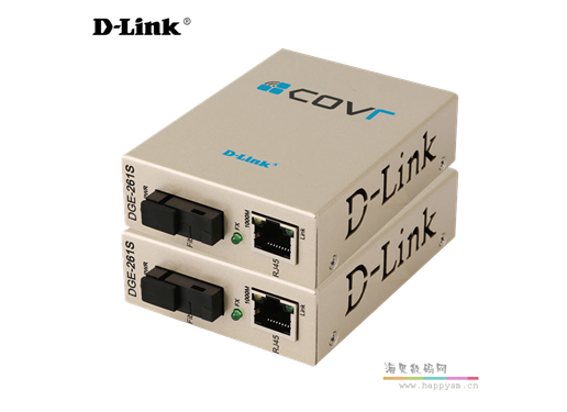 D-LINK DGE-261S 千兆单模单纤光纤收发器 光电转换器 SC光口转电口 20km