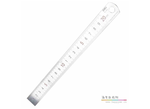 得力 No.8462 钢直尺  20cm