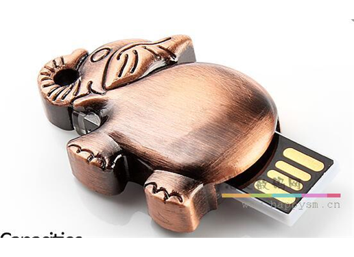 古铜色 大象 U盘