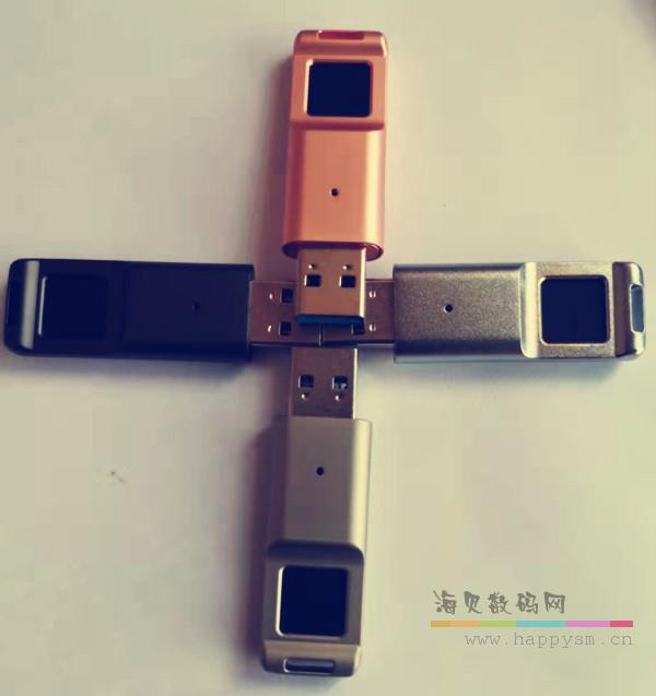 指纹 加密 8G/32G指纹加密U盘安全保护 识别加密码防隐私金属商务办公优盘礼物 黑/银