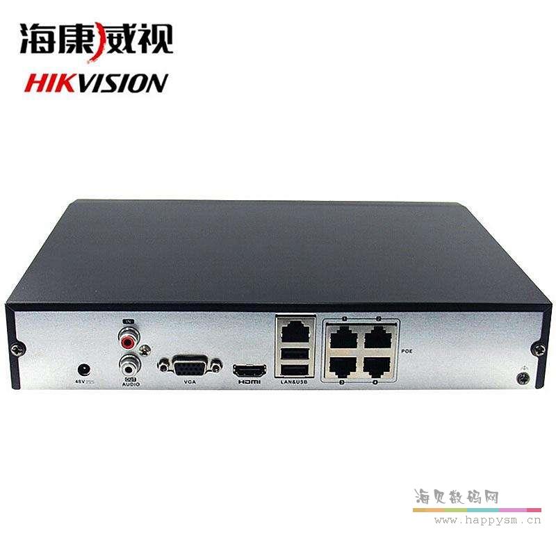 海康威视 DS-7804N-F1/4P 铁盒 4路监控 录像机