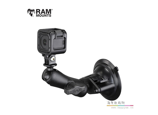RAM 车载运动相机支架吸盘式 汽车风挡玻璃固定Gopro大疆OsmoAction户外越野必备 9厘米标准支臂款