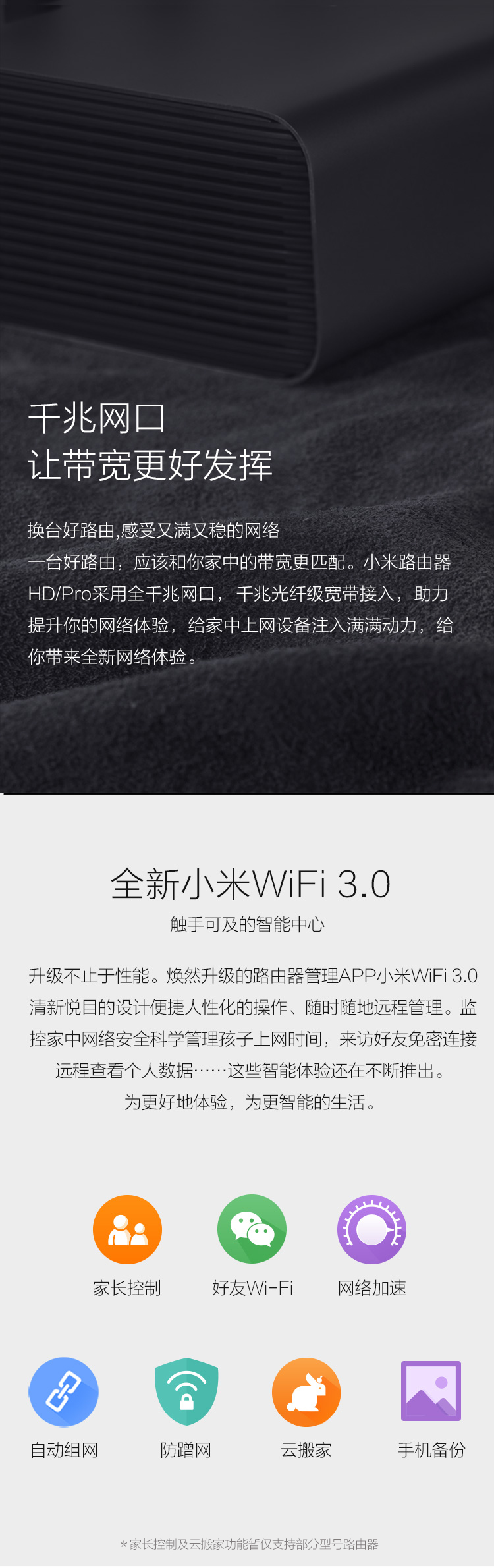 小米 路由器 Pro AC2600  深空灰 极速 2600M 千兆口