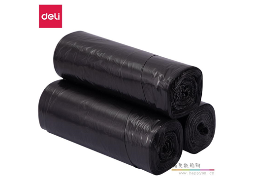 得力18741 家用办公清洁垃圾袋桶加厚塑料厨房卫生间分类塑料袋3卷