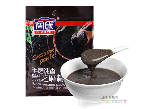 周氏 黑芝麻糊 冲饮谷物 营养早餐 即冲即食 手磨纯香黑芝麻糊500g（独立小包装）