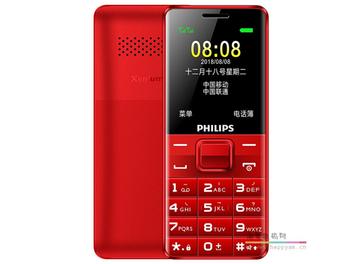 飞利浦 E105 炫舞红